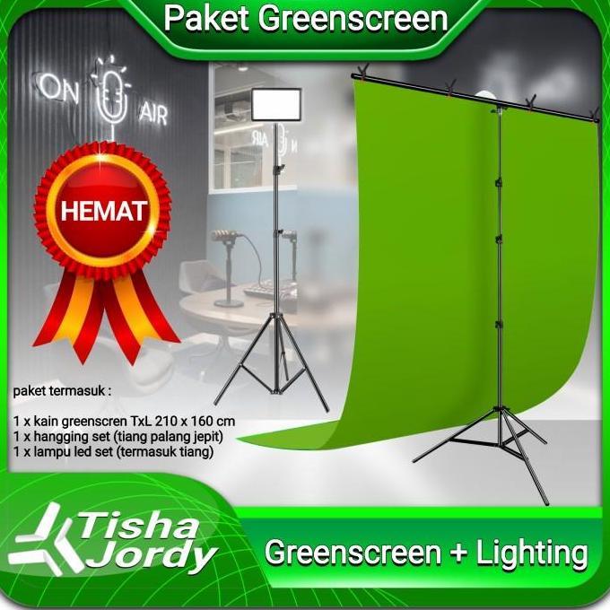 Paket Green screen chroma key greenscreen background studio photografi
