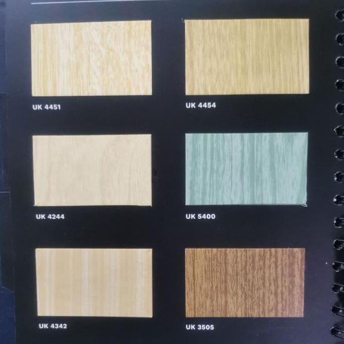 Supercon sheet vicon sheet Pvc pelapis mebel interior warna kayu