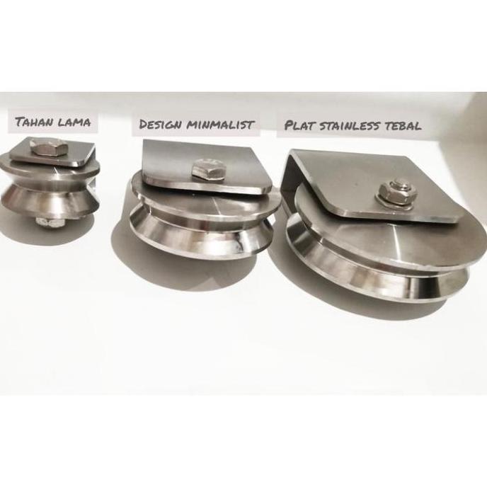 Roda Stainless 3" Beton / Siku (Tebal)