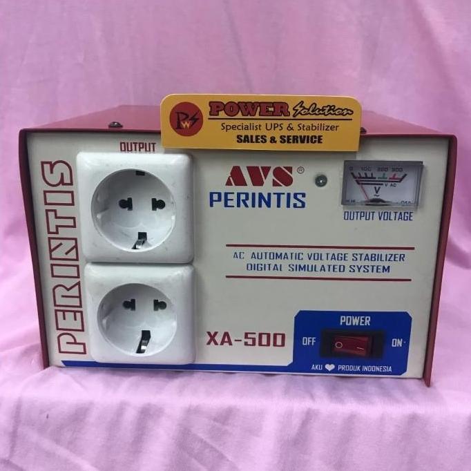 STABILIZER AVS PERINTIS XA 500 STABILISER AVR PERINTIS AVS XA-500 500VA 500WATT GROSIR TERMURAH Term