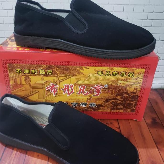 Sepatu slip on pria bigboss hitam import murah TF