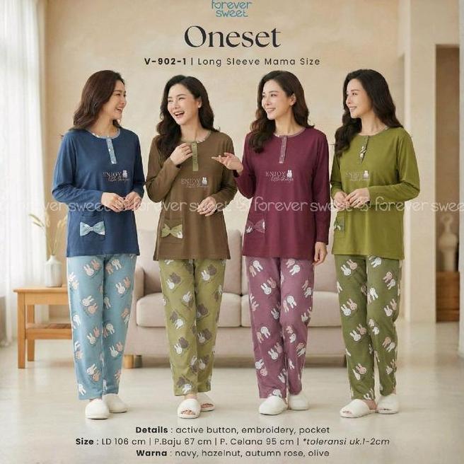 Forever Sweet Baju Forever Sweet Baju Tidur Babydoll Panjang-Panjang Mamasize