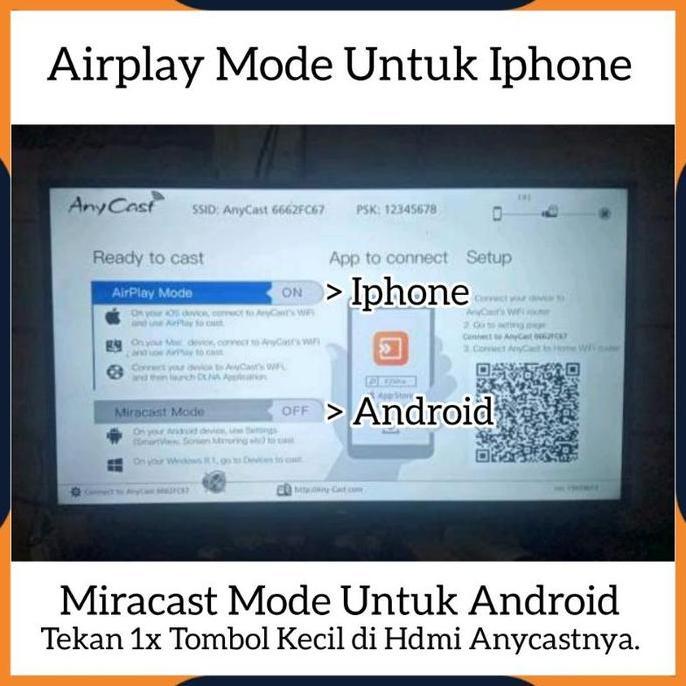 [COD] ANYCAST DONGLE SCREEN MIRRORING / ALAT PENYAMBUNG HP KE TV + SAMBUNGAN KABEL HDTV EXTENSION / 