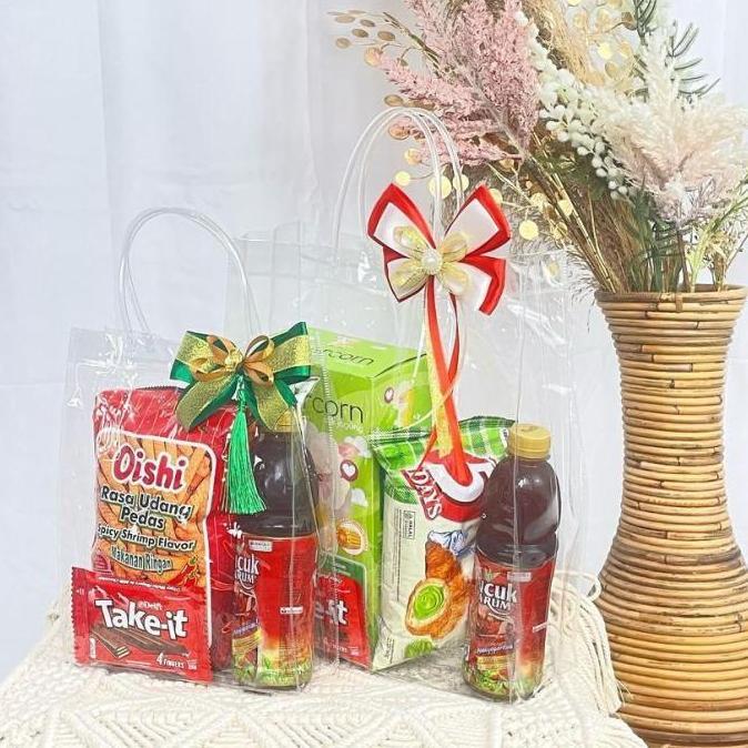 Tas Mika PVC Press | Goodie bag Mika | Tas Hampers Bening Transparan