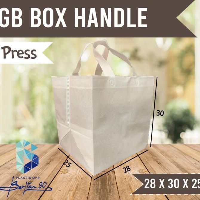 Tas Spunbond Alas Kotak 28 x 30 x 25 Goodie Bag Box Press Tas Kain