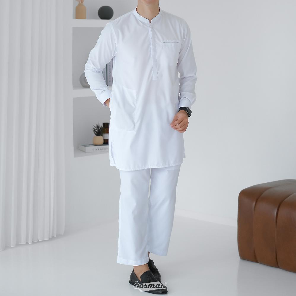Murah Oosman - Kurta Koko Setelan Pria Dewasa Pakistan Premium Lengan Panjang
