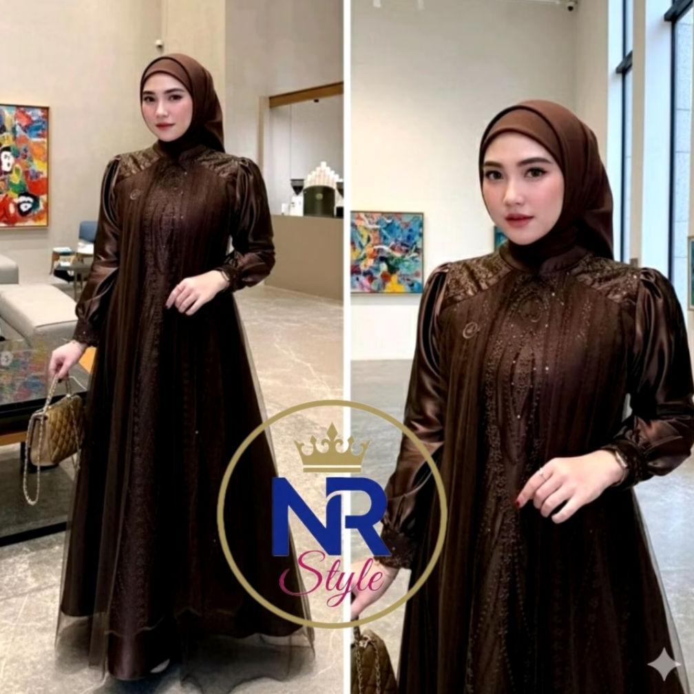 Paket Hemat Leya/Viola Drees Gamis Velvet Premium Brukat Gamis Lebaran Terbaru 2026