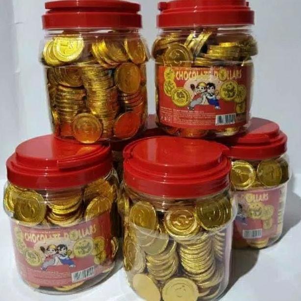 Coklat Koin Emas Dollar isi 200pcs