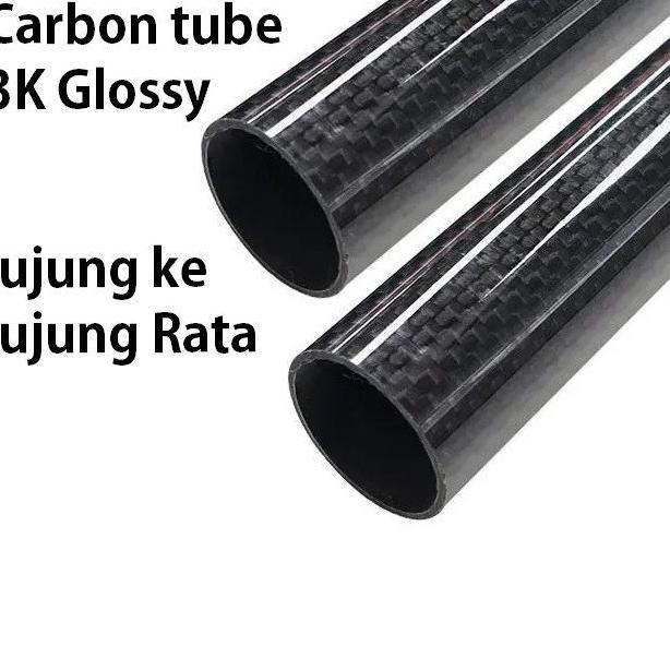 Pipa Carbon Tube 22Mm X 20Mm Spar Carbon Fiber 3K Twill Kuat Dan Ringan Carbon Tube 3K 22Mm X 20Mm