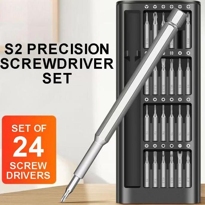 DISSORDE Obeng 24 in 1 Set Obeng Alat Perbaikan Ponsel untuk Ponsel Set Obeng