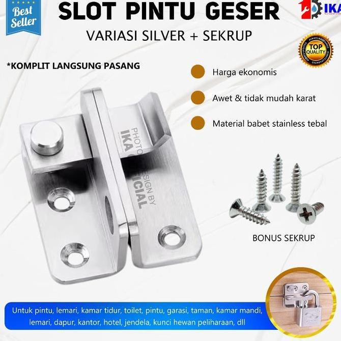DISSORDE Bonus Sekrup Grendel Pintu Geser / Slot Pintu Geser / Cantolan Grendel Pintu / Grendel / Gr