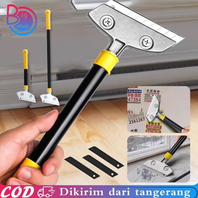 FKINAPE Scrapper 30/60cm Alat Kape Pengerok Cat Tembok Panjang Alat Kerok Cat Dinding Pengikis Lem P