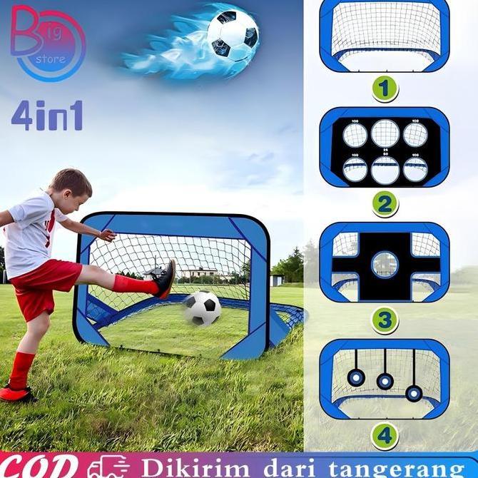 DISSORDE 1set Gawang Portable Sepak Bola Anak Gawang Bola Anak Gawang Lipat Untuk Anak Latihan Akura