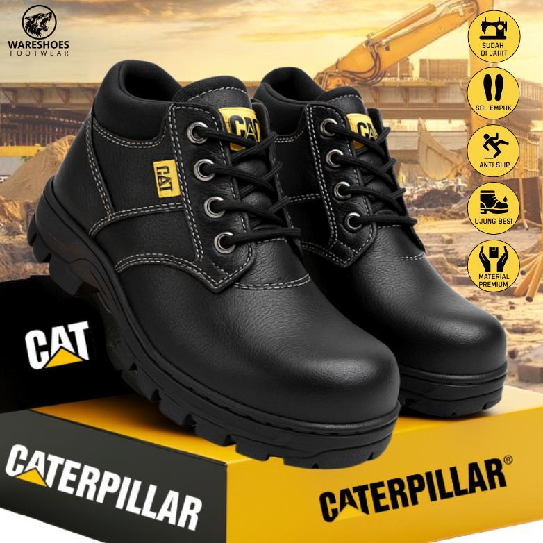 Grade Ori Sepatu Safety Pria Boots Septi Ujung Besi - Safety Boots Steel Toe  - Sepatu Kerja Safety 