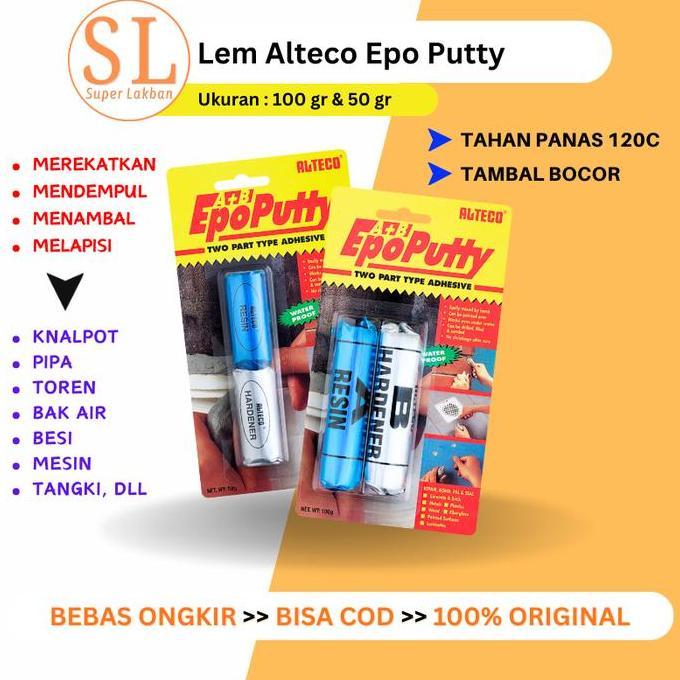 Plumbing- Lem Toren Lem Pipa Alteco Epoputty Sangat Efective Menutup Bocor Pipa Kitchen Sink Wastafe