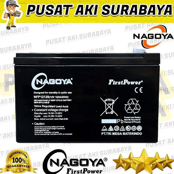 Vrla Baterai Nagoya 12 Volt 12 Ah Accu Sepeda Listrik Lift Eskalator Sollar Cell Emergency Lamp Gens