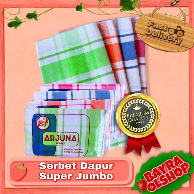 Obuyonjo- Serbet Dapur Super Jumbo 60X55Cm / Serbet Tebal Isi 12Pcs / Serbet Isi Selusin