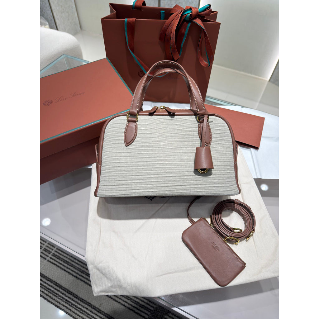 Loro Piana small needle bag slouchy Gym bowling handbag boutique inclusion