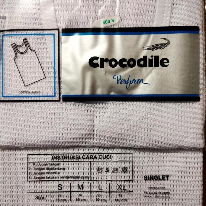Veshje- Singlet Crocodile Jala Putih, Singlet Jala Crocodile, Original, Asli 800 Pt Sinta Dewasa