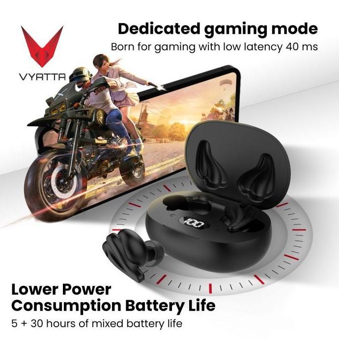 VYATTA AIRBOOM NITRO XS TWS BLUETOOTH HEADSET EARPHONE GAMING