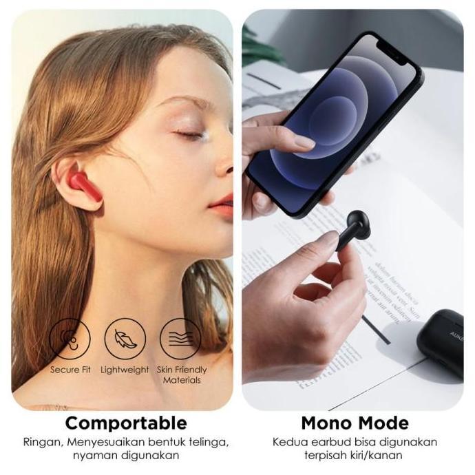 AUKEY TWS Bluetooth True Wireless Earphone IPX5 4G Earbuds EP-M1S