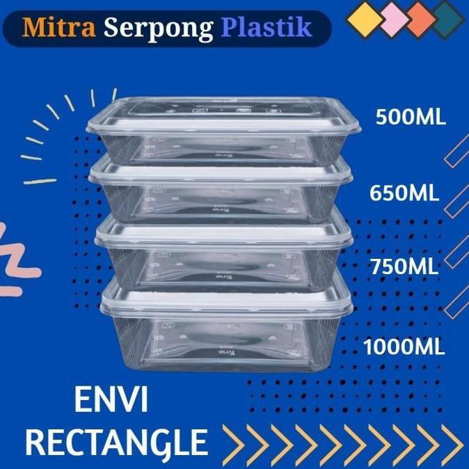 Thinwall Envi Rectangle 750ML isi 25 set