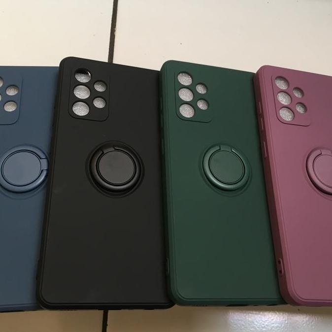 CASING Samsung A52 A52s Tali Lanyard Soft Case Ring Standing Mewah