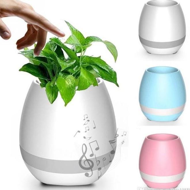 Smart Creative Music Touch Sensitive Flower Pot Vase Bluetooth Audio