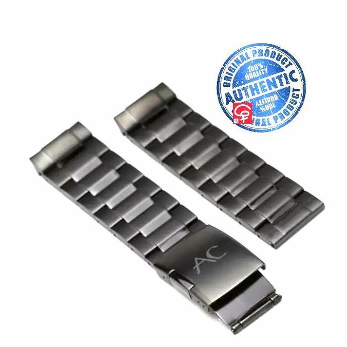 JUAL RANTAI JAM TANGAN STAINLES STEEL BLACK AC9205 AC 9205 24MM ORI