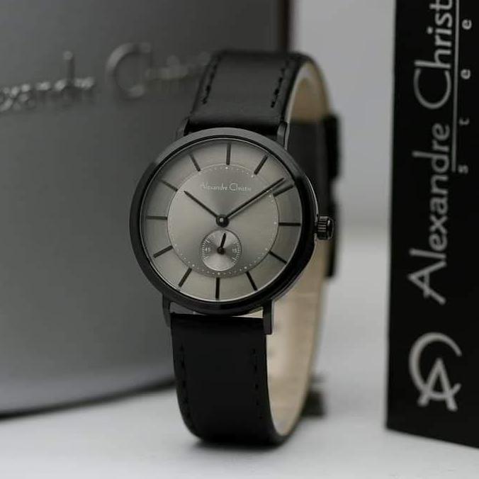 ALEXANDRE CHRISTIE AC8493 AC 8493 BLACK JAM TANGAN ORI