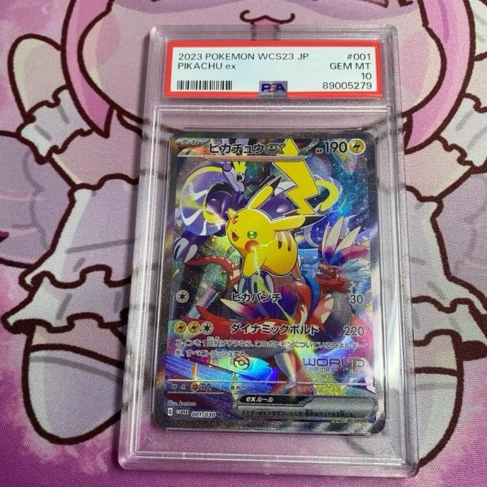 Terlaris Psa 10 Pikachu Ex Jp Sv Wcs23 World Championship 2023 Yokohama Kartu Pokemon Tcg Japanese