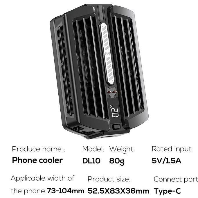 MEMO DL10 RGB Phone Fun Cooler Phone Mobile Cooler with Battery 2k mAH