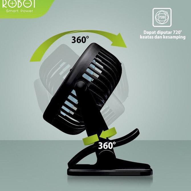 ROBOT Kipas Angin Kecil / Mini Fan Portable RT-BF10 Garansi Resmi 1