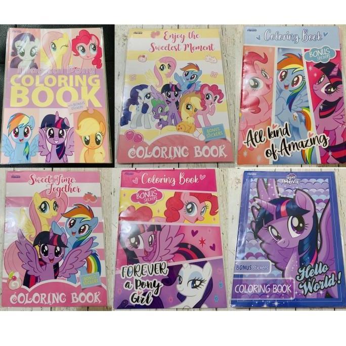 My Little Pony Large Coloring Book Bonus Stickers Buku Mewarnai Anak