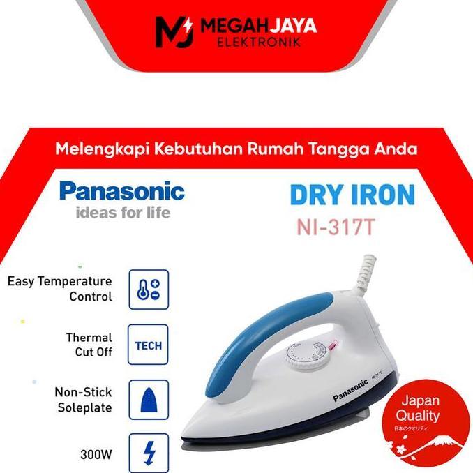 [READY] PANASONIC SETRIKA NI-317T / NI 317T / NI 317 T (300W) GARANSI RESMI