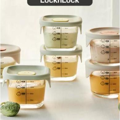 LOCK&LOCK LockNLock n Baby Food Glass Container Storage Wadah Mpasi