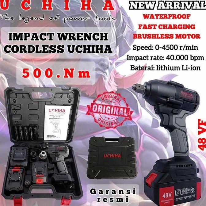 Impact Wrench Cordless type 48Vf double baterai UCHIHA japan New ori