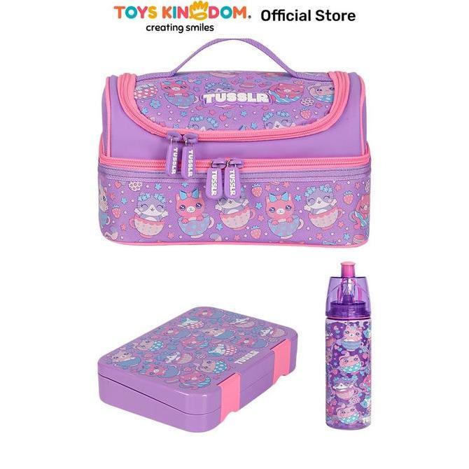 Toys Kingdom Tusslr Set Perlengkapan Sekolah Cat Versi 2 - Ungu School Stuff Student Botol Minum Kot