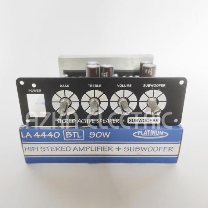 Kit Power Amplifier Stereo Plus Subwoofer 12V DC LA4440 90W