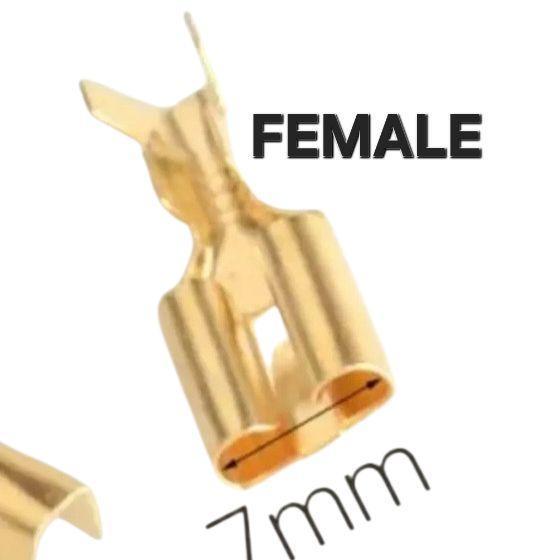 ( SKUN CEWEK GEPENG ) Skun lubang 6.3mm konektor conektor sambungan  gepeng female skun kabel model 