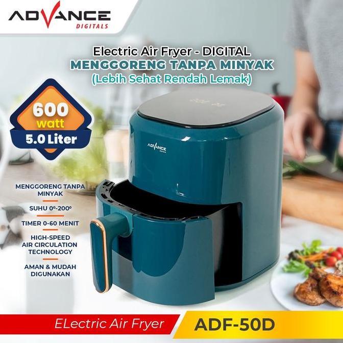 Air Fryer Advance ADF-50D Penggorengan Tanpa 5L Air Fryer Low
