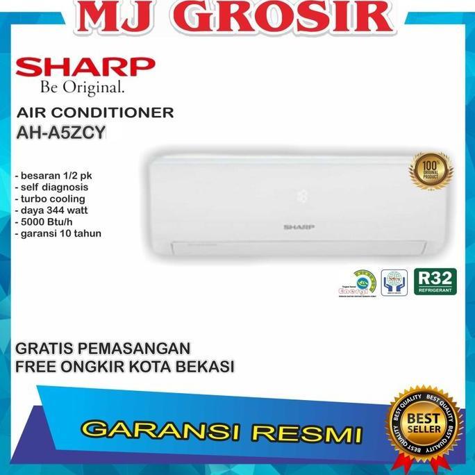AC SHARP AH-A 05 UCY 1/2PK 0.5PK + PASANG R32 TURBO COOL LOW WATT