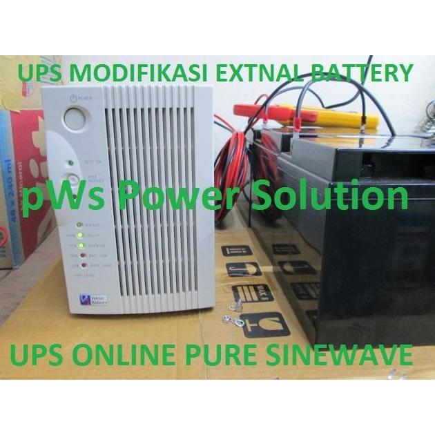 UPS MODIFIKASI EXTERNAL BATTERY ( VEKTOR 1000VA ONLINE PURE SINEWAVE ) Termurah