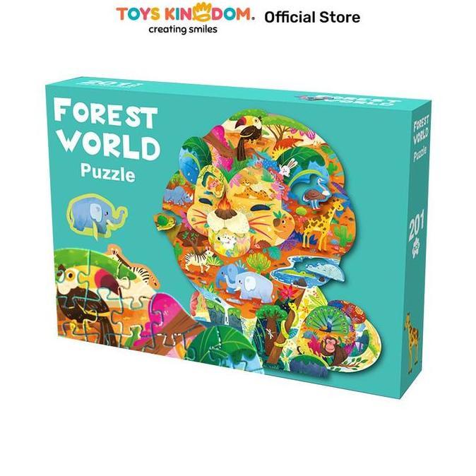 Toys Kingdom Kiddy Fun Forest World Puzzle Set 200 Pcs - Mix Kids Toy Toys Mainan Susun Benda Kartu 