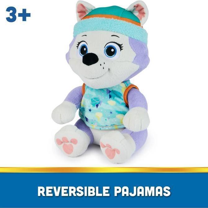 PAW Patrol Kids Doll Bedtime Plush Everest with Reversible Outfit Boneka Anak