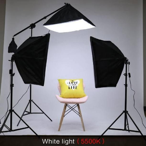 Paket Perlengkapan Studio Lighting Lampu Foto Video Background Foto