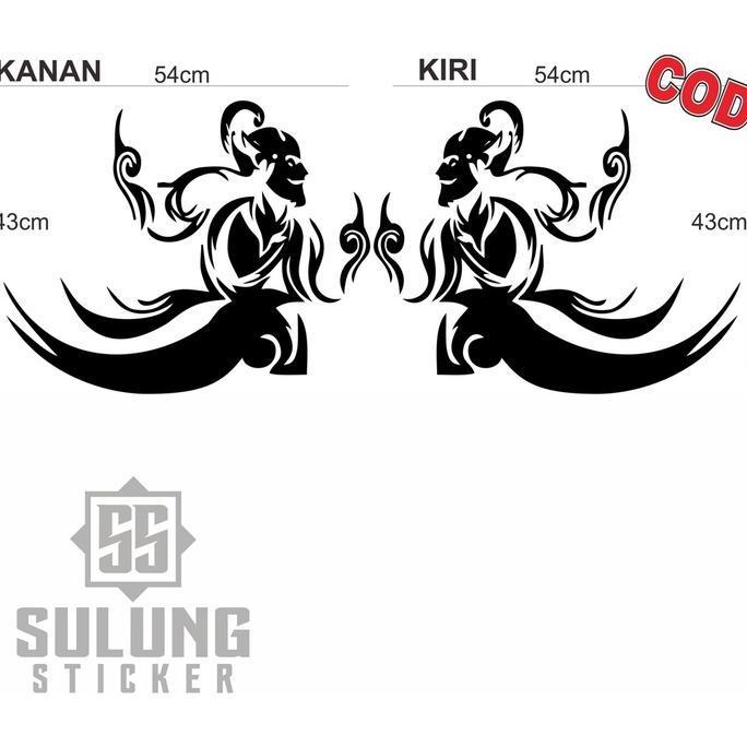 Stiker Mobil Wayang Po Haryanto Keren Variasi Kanan Kiri Aksesoris