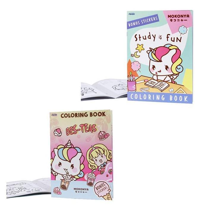 Mokonya Cute Unicorn Sticker and Coloring Book