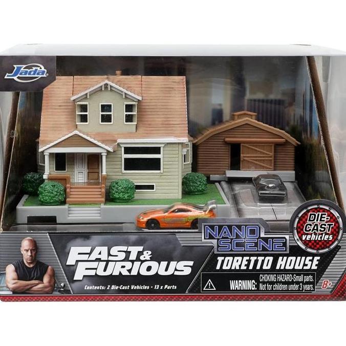 Fast & Furious Nano Hollywood Rides Dom Toretto's House Display Diorama Jada Toys
