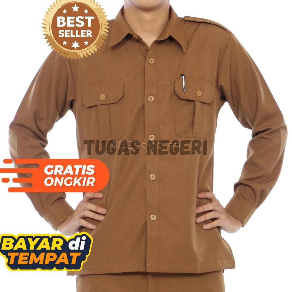 New Seragam Pemda Pns Peria Laki-Laki Khaki Tua Terbaru 2025
